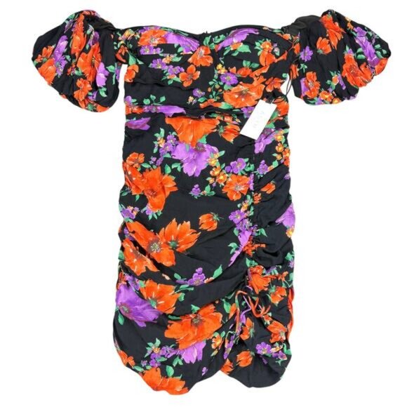 Astr The Label Floral Off Shoulder Mini Dress Size Medium - Picture 3 of 5
